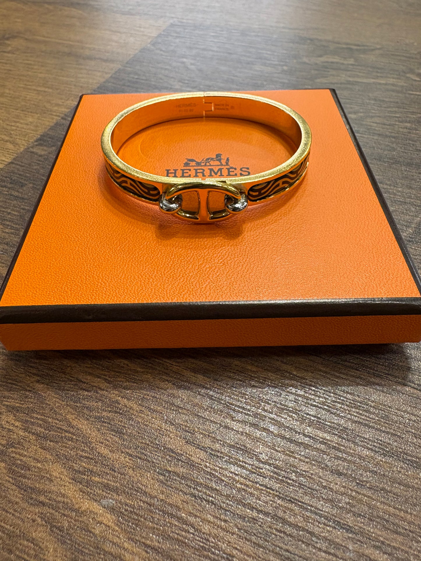 Hermès Mini Clic Chaîne d'Ancre con stampa Mors à Jouets