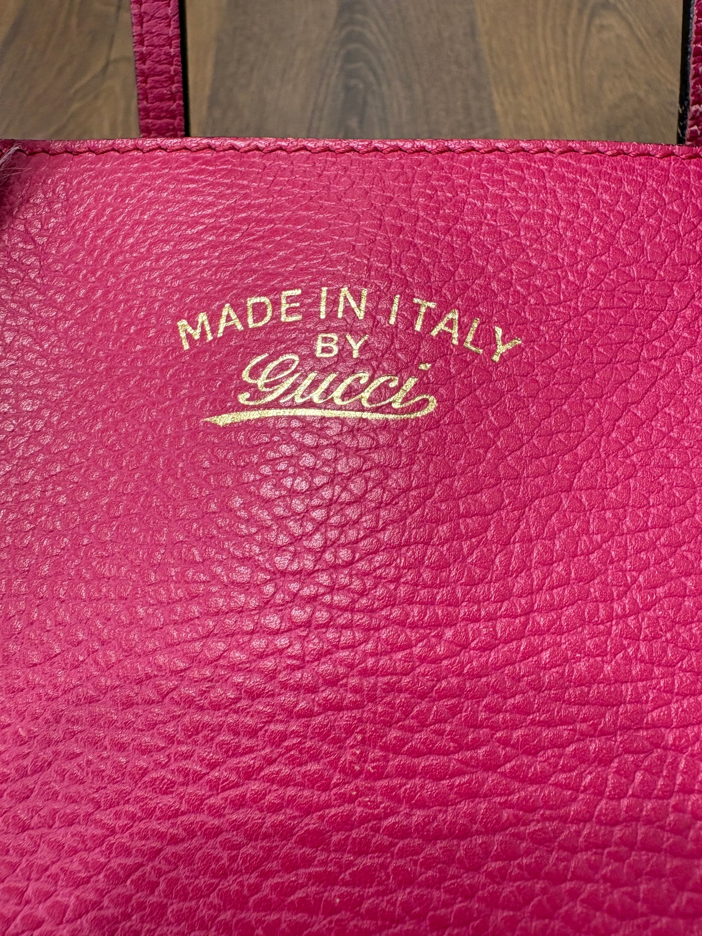 Gucci Swing  Tote bag in pelle fucsia