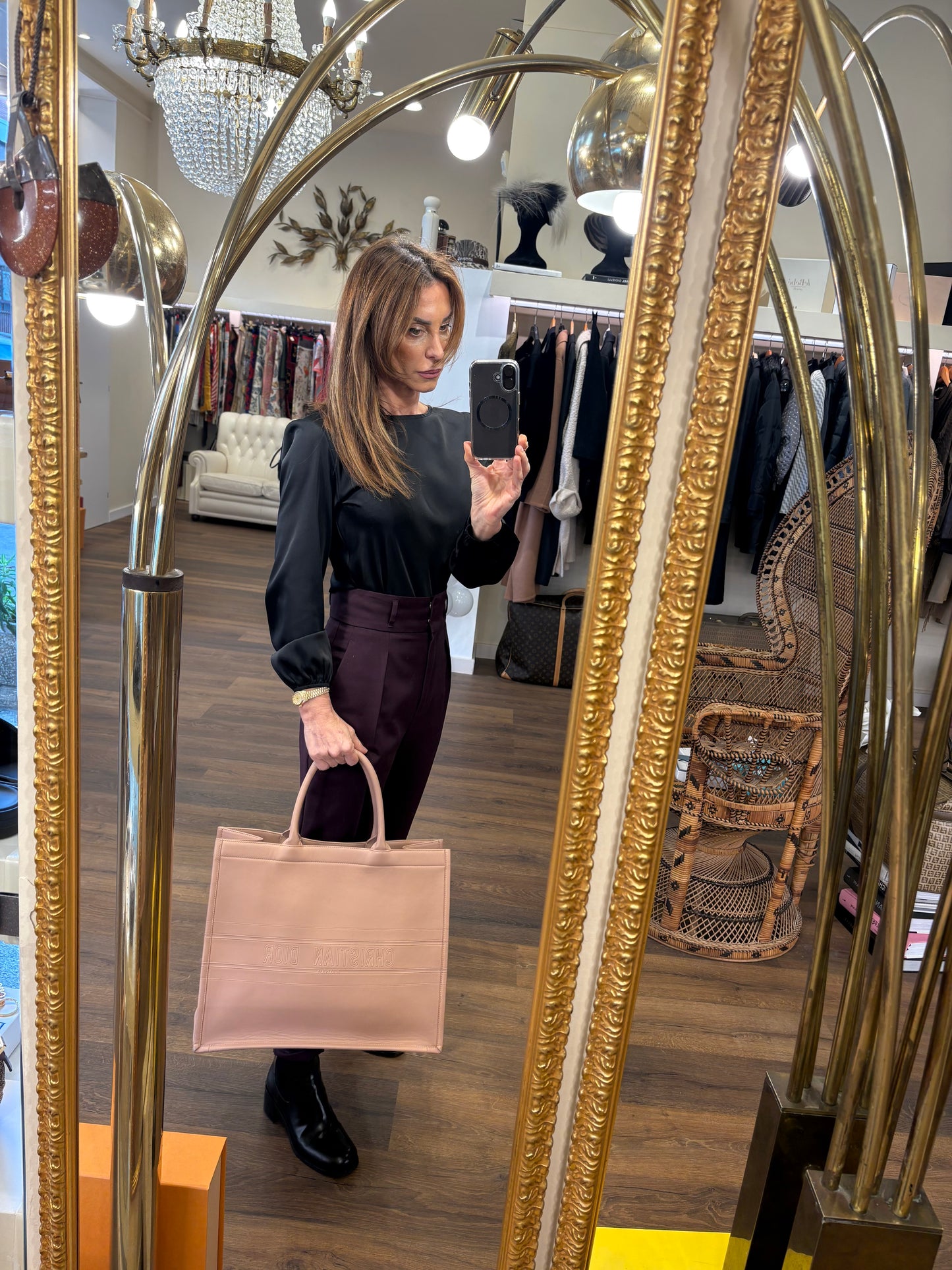 Dior Tote Bag in pelle rosa