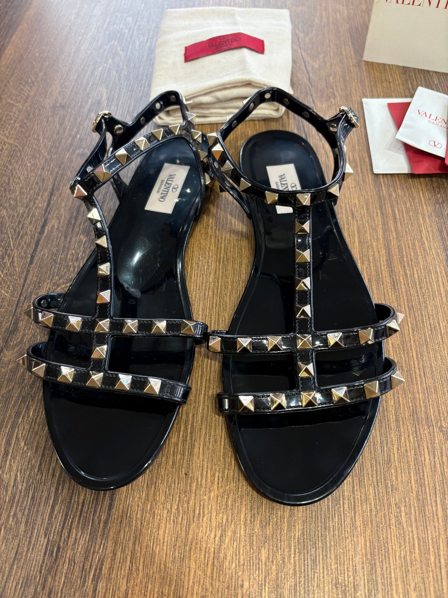 Valentino Garavani  sandali Rockstud in pvc 40
