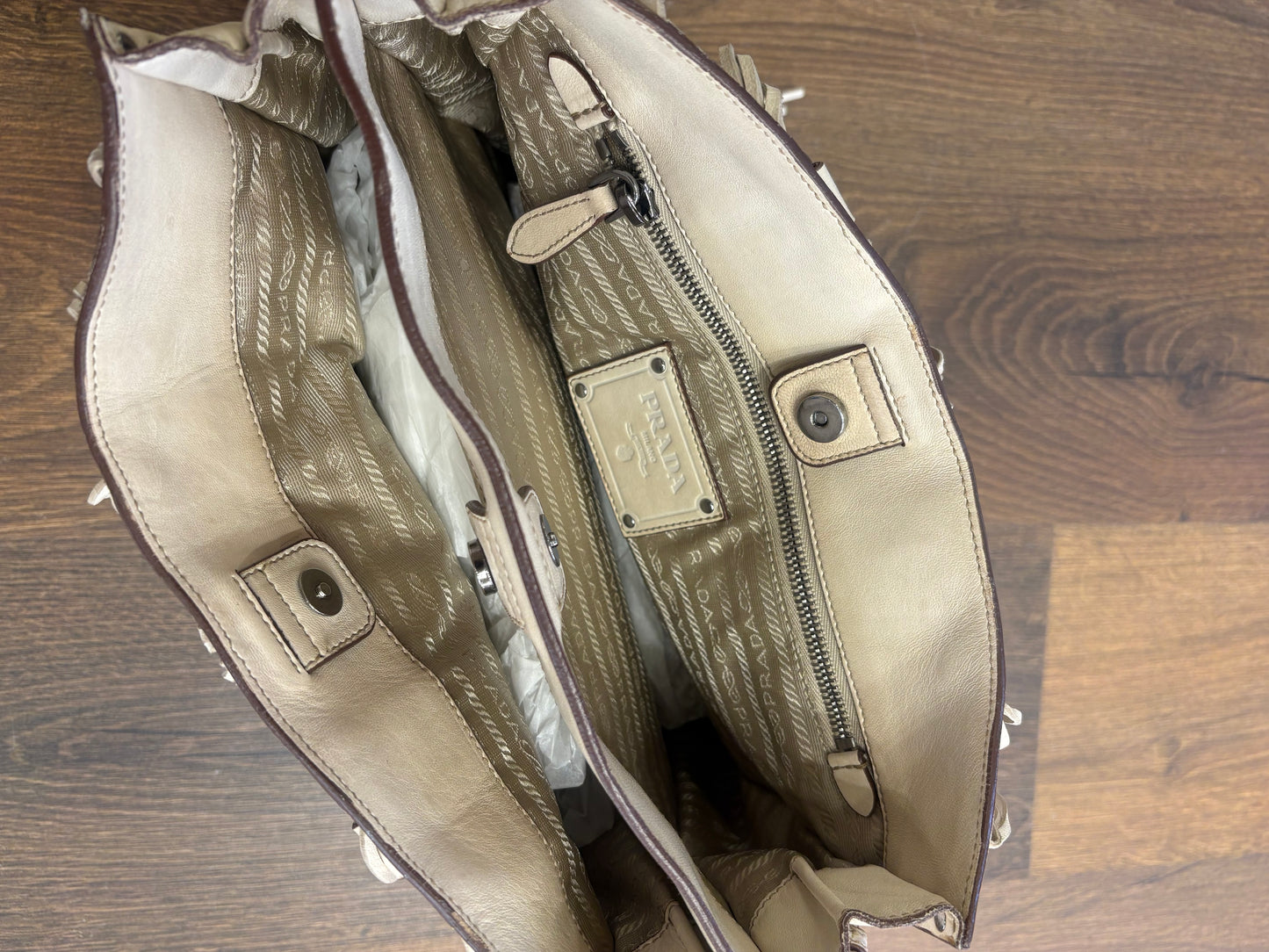 Borsa Prada Cera Nappa Leather Fringe