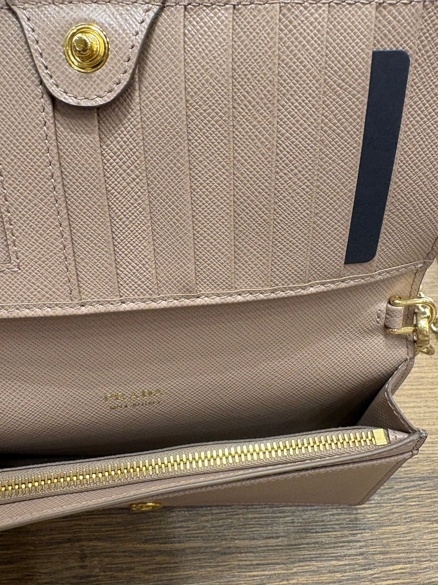 Prada mini Wallet bag pelle saffiano cipria