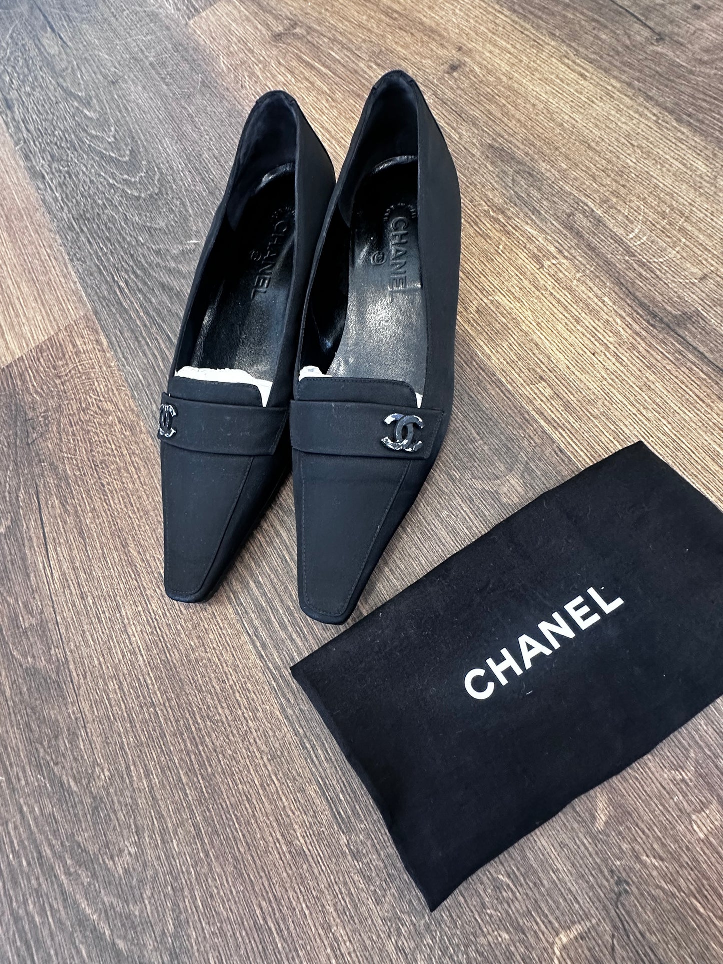 Chanel ballerine nylon con logo 38,5