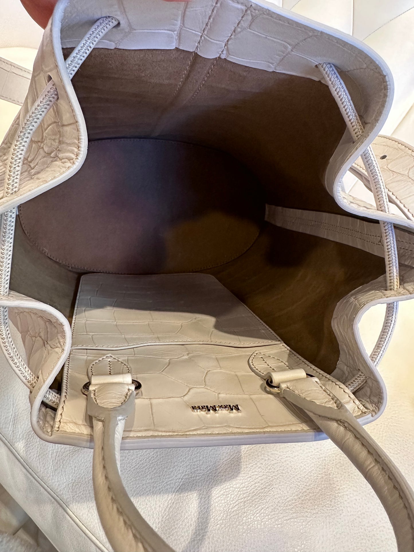 Max Mara borsa secchiello in pelle stampa cocco