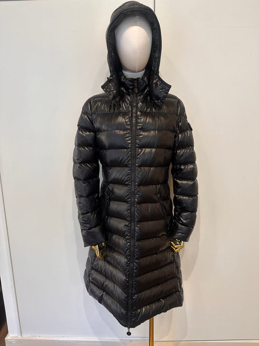 Moncler piumino lungo Moka nero tg2