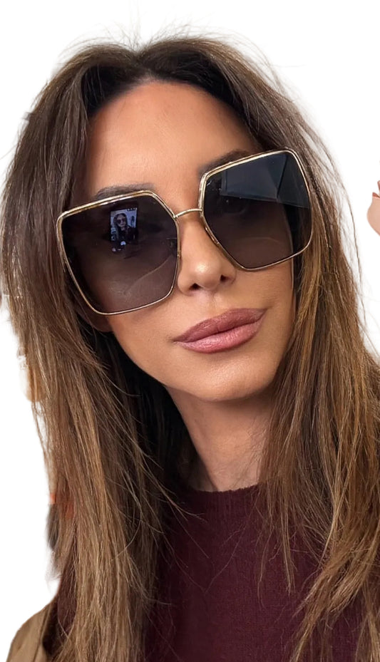 Dior EverDior S1U occhiali quadrati metallo oro