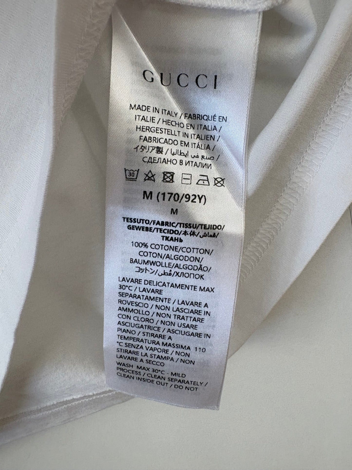 Gucci t-shirt Crop Top "Mykonos" d'Ispirazione Rétro. Nuovo