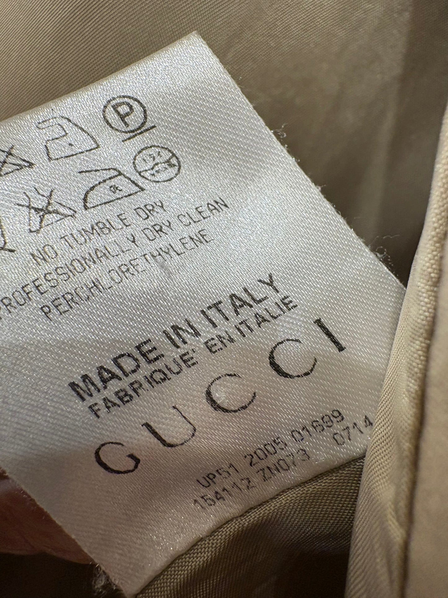 Gucci trench sfoderato S dettagli bamboo