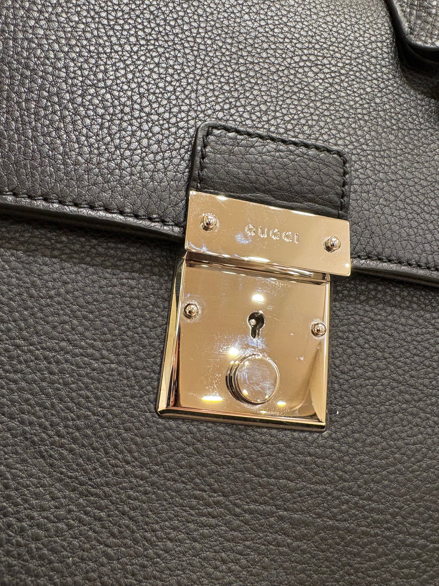 Gucci  bambù borsa porta documenti in pelle