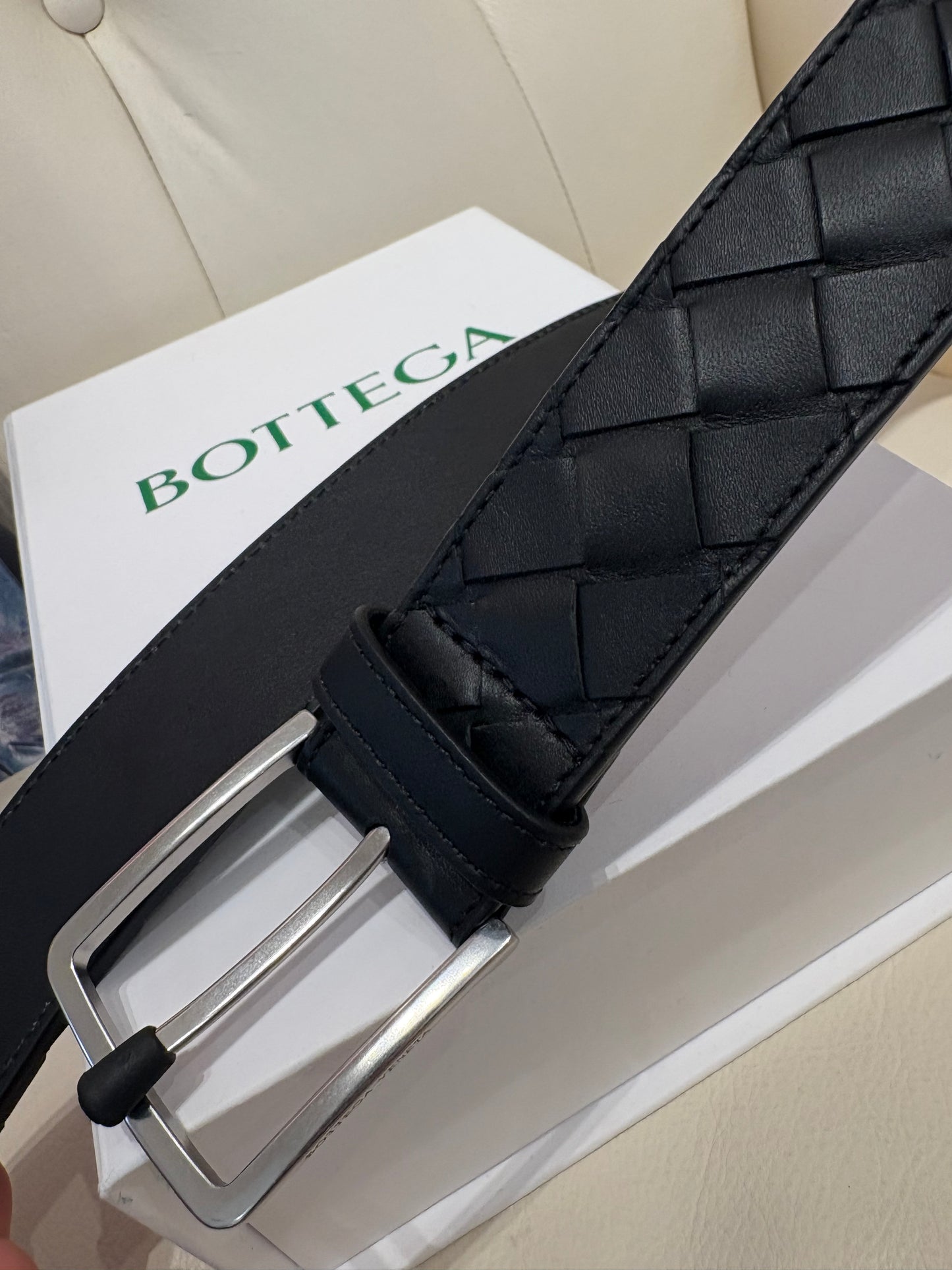 Bottega Veneta cintura uomo in pelle