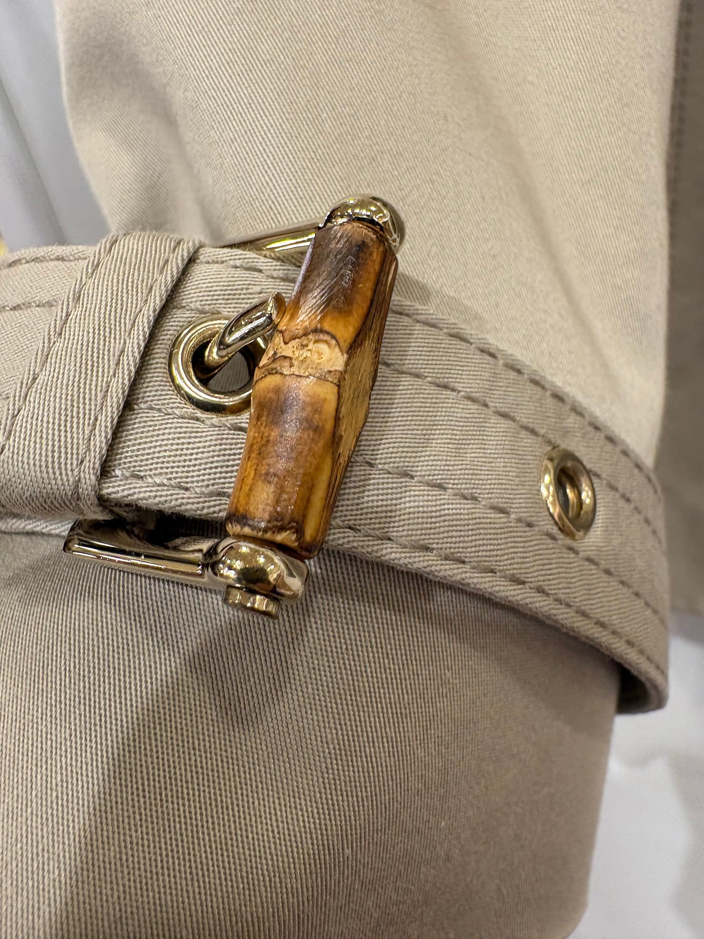 Gucci trench sfoderato S dettagli bamboo