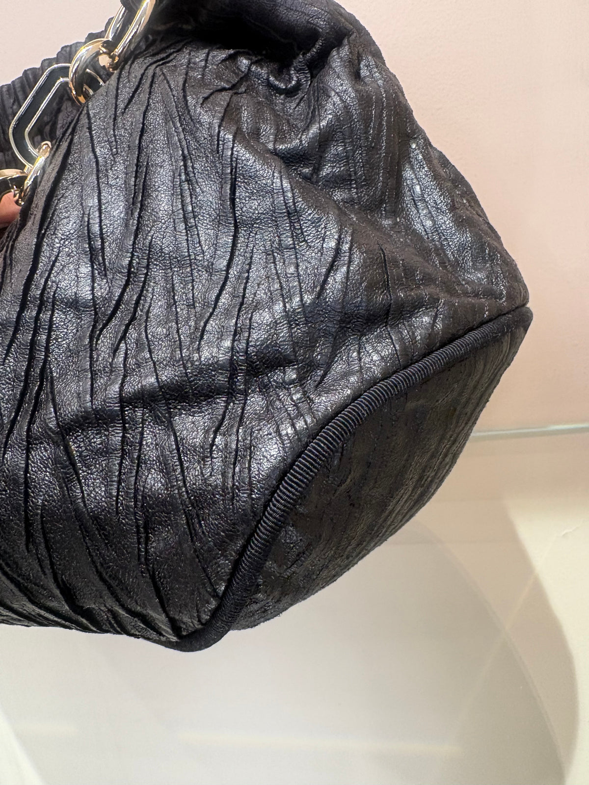 Stella McCartney Falabella Borsa Hobo Vintage in Ecopelle  Arricciata