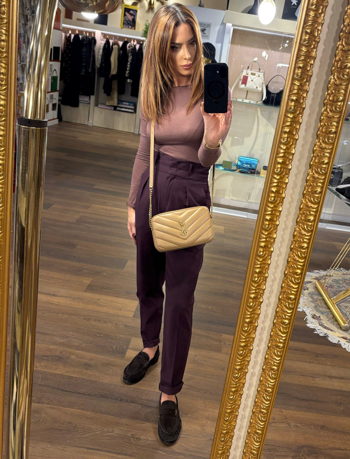 Saint Laurent camera bag Loulou in agnello matelasse’. Nuova