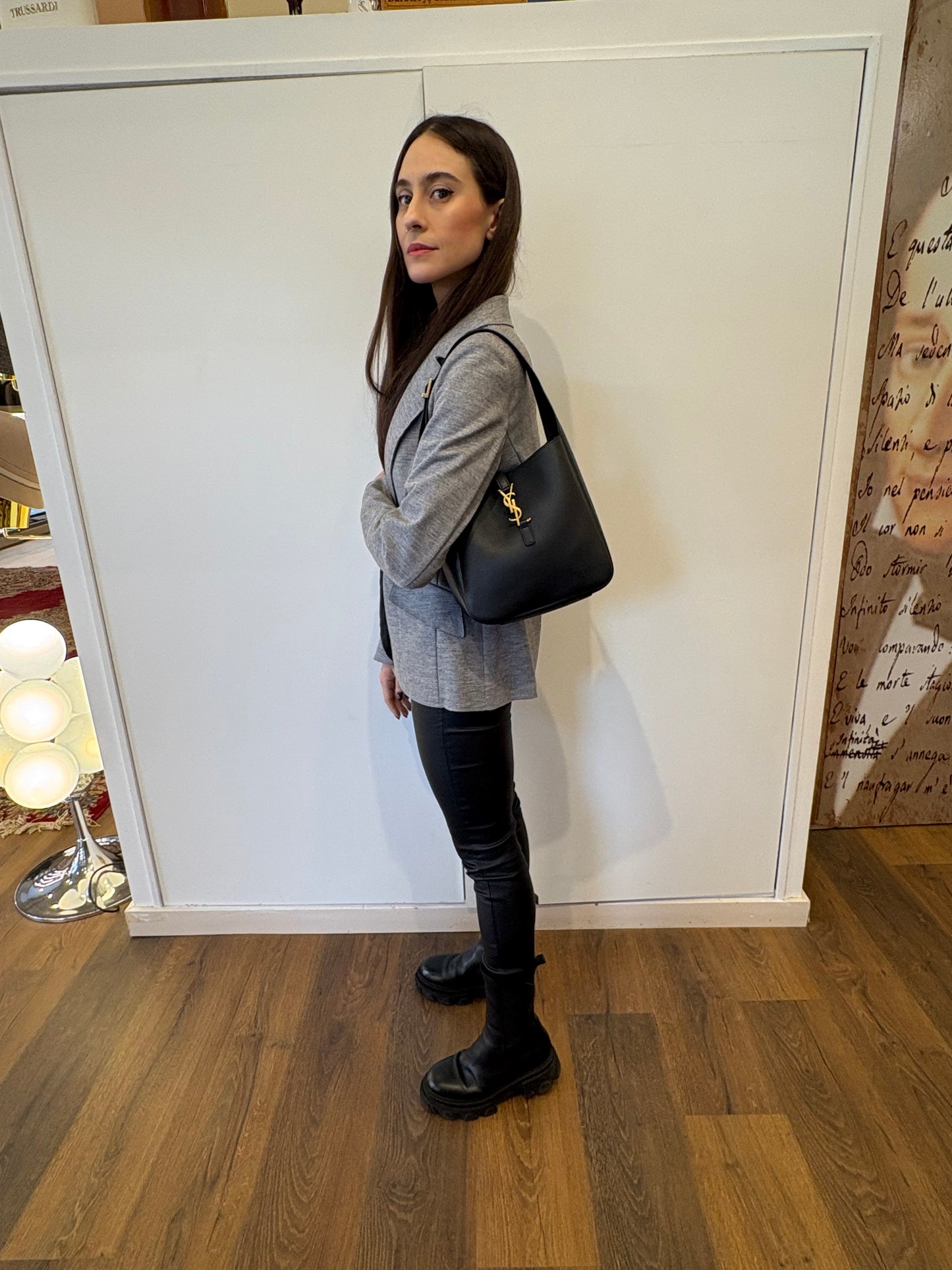 Ysl Le 5à7 pelle nera nuova