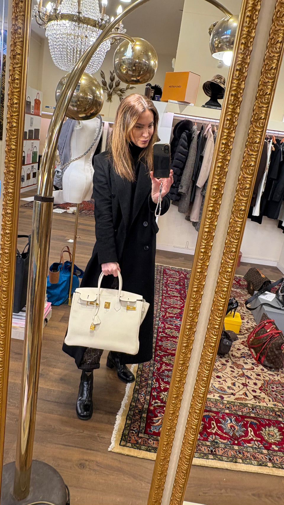 Hermès Birkin 35 colore Craie hardware  gold