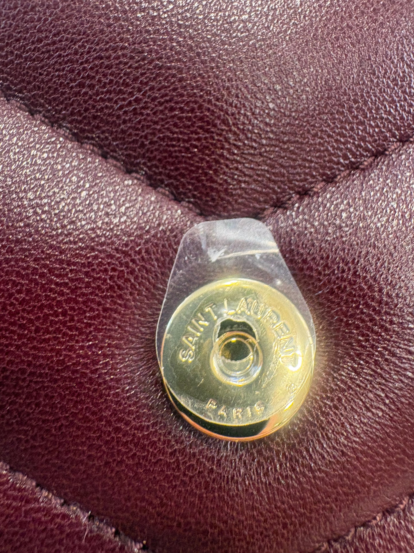 Ysl Loulou small in pelle trapuntata rouge cabernet . Nuova