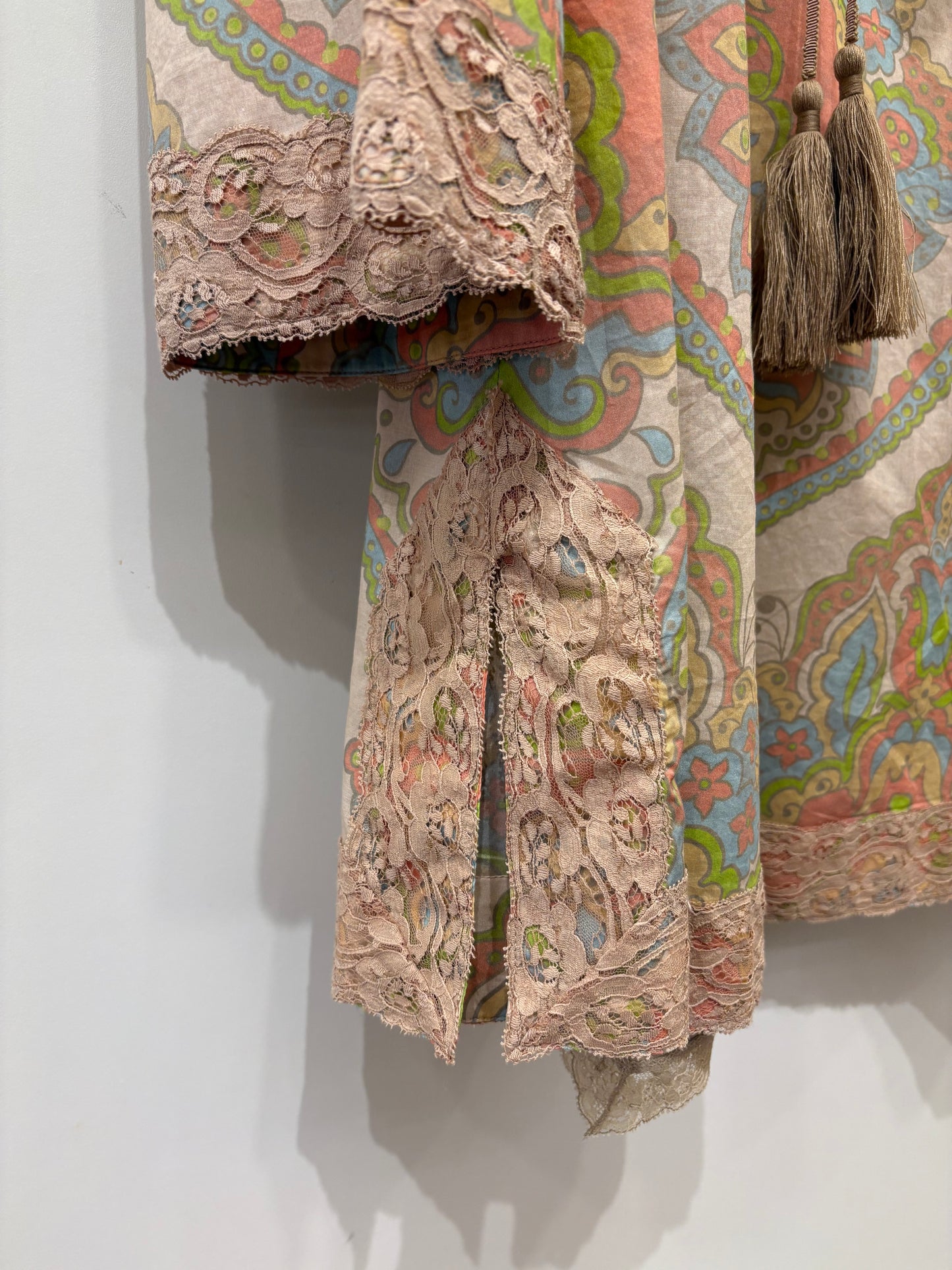 Gucci Kaftano in cotone stampato maniche ampie