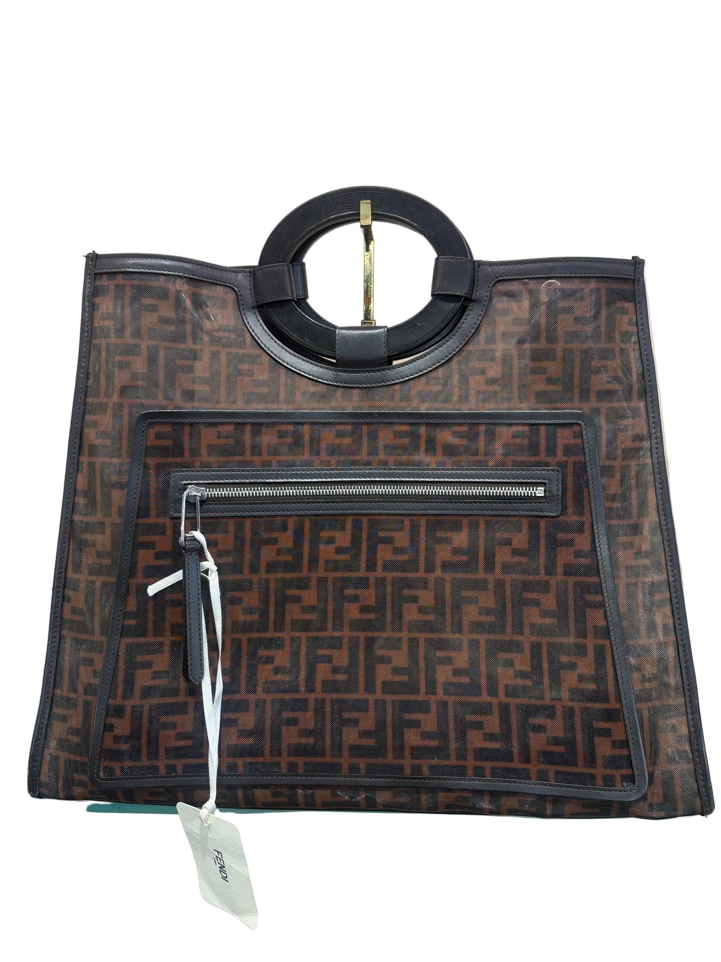 Fendi Runaway Mesh Shopper Tote Bag