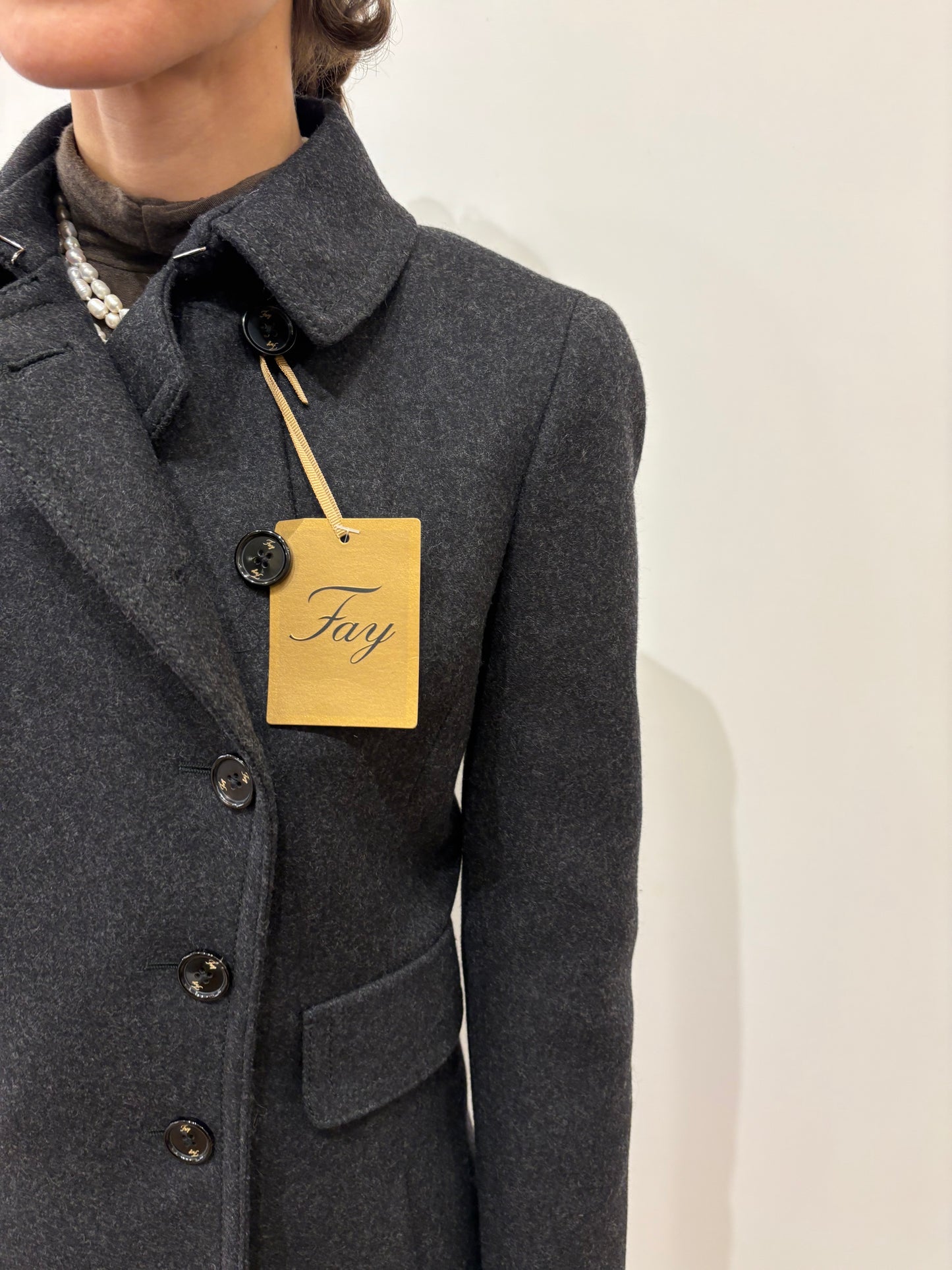 Fay cappottino pura lana antracite 40 nuovo