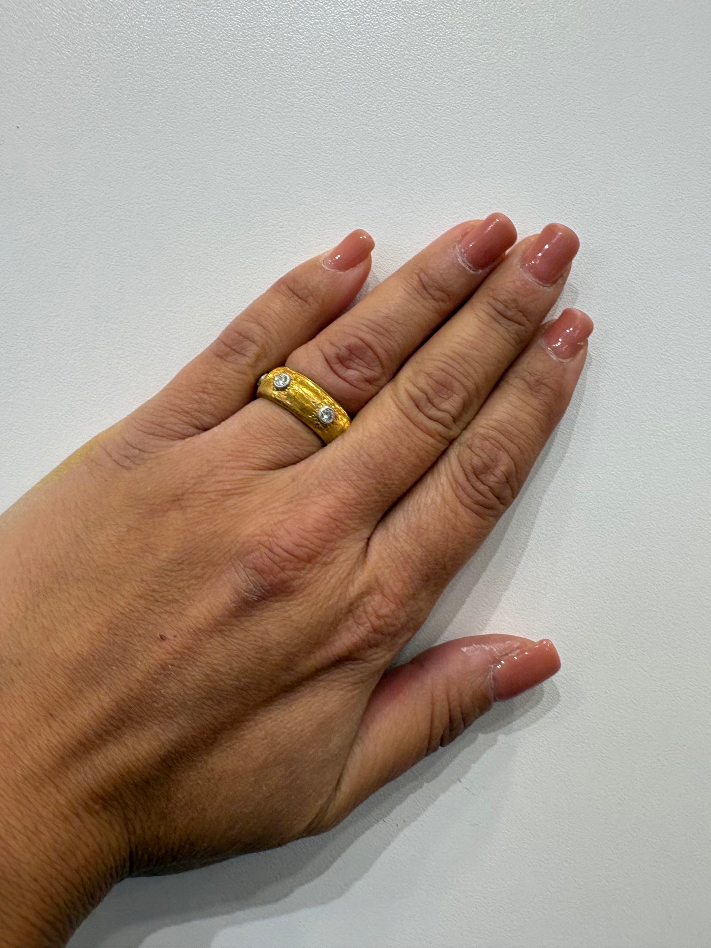 Mario Buccellati anello Eternelle Macri in oro rosa 18kt e brillanti certificato