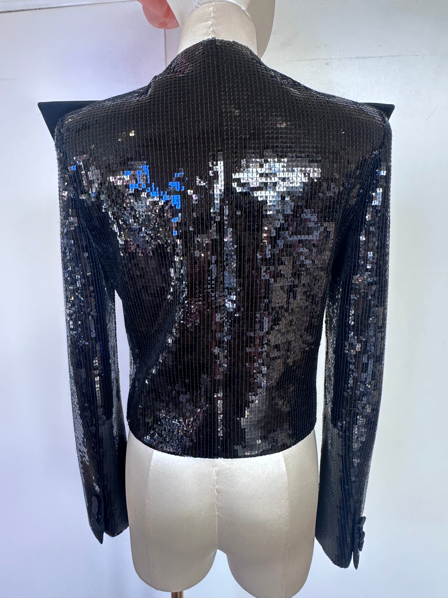 Saint Laurent cropped jacket paillettes