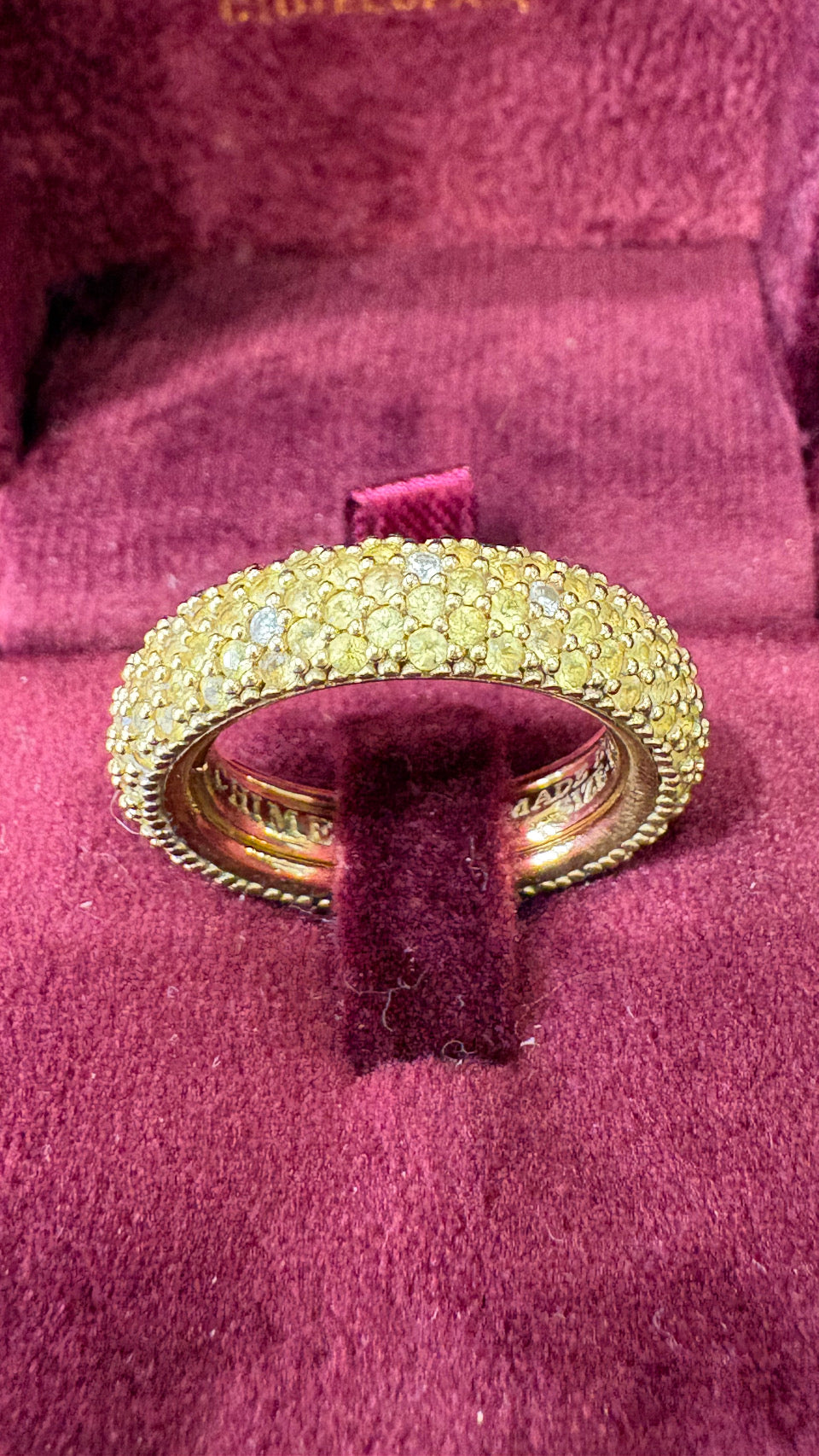 Anello Chimento Forever Star in Oro Giallo con Zaffiri Gialli e Diamanti