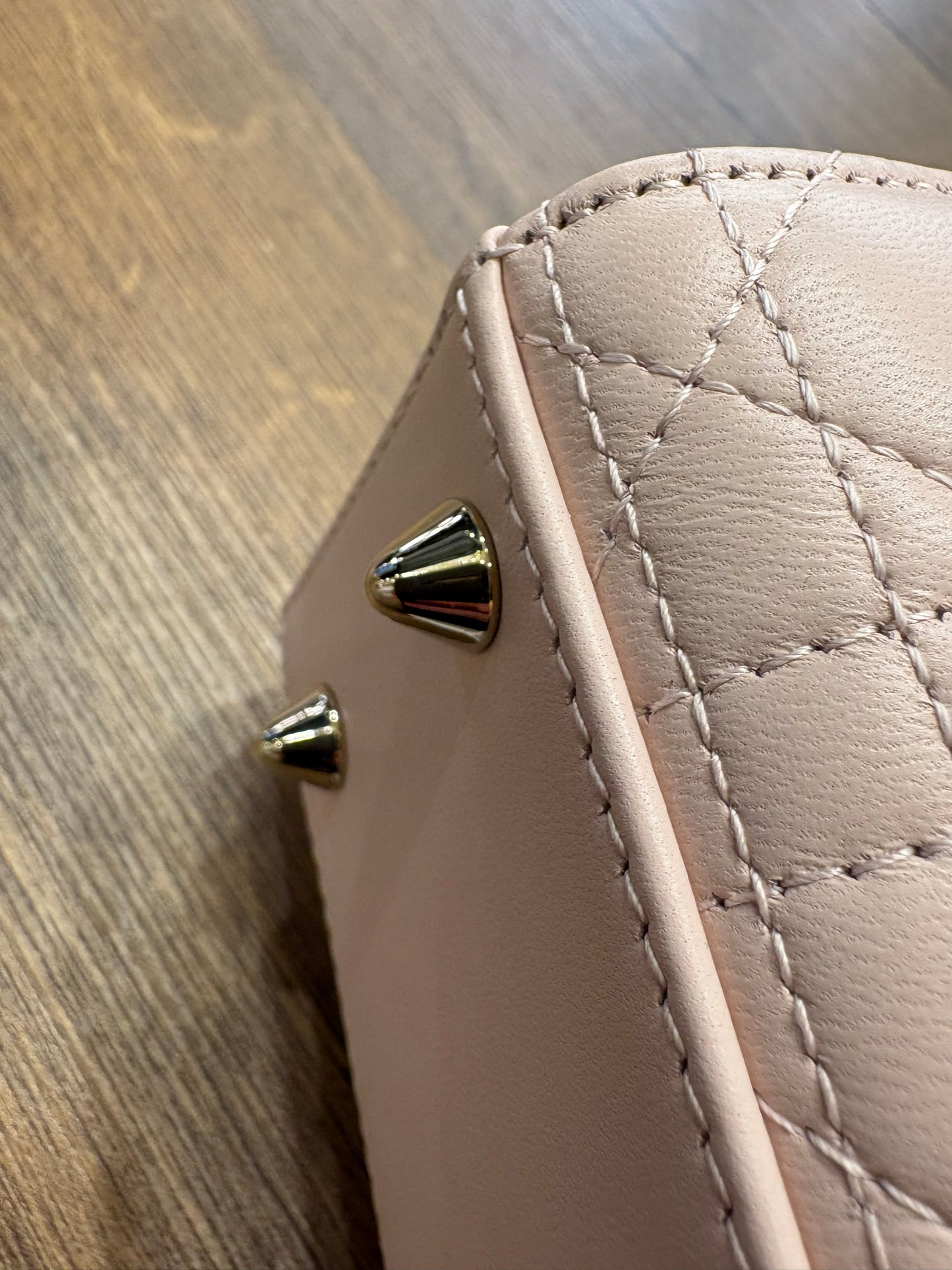 Dior Lady small in pelle cannage rosa hw gold