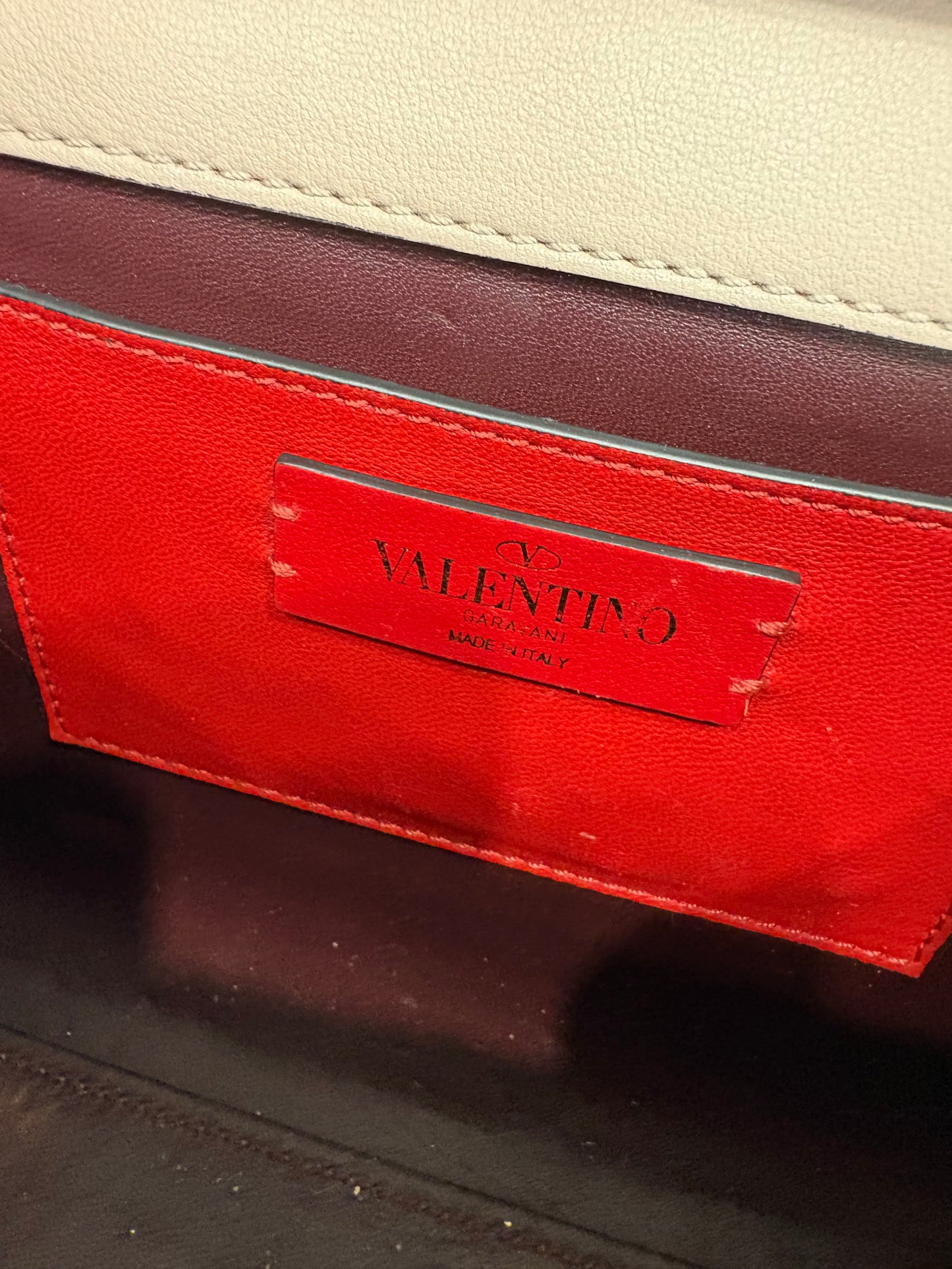 Valentino Garavani VSLING borsa small in pitone rosa chiaro