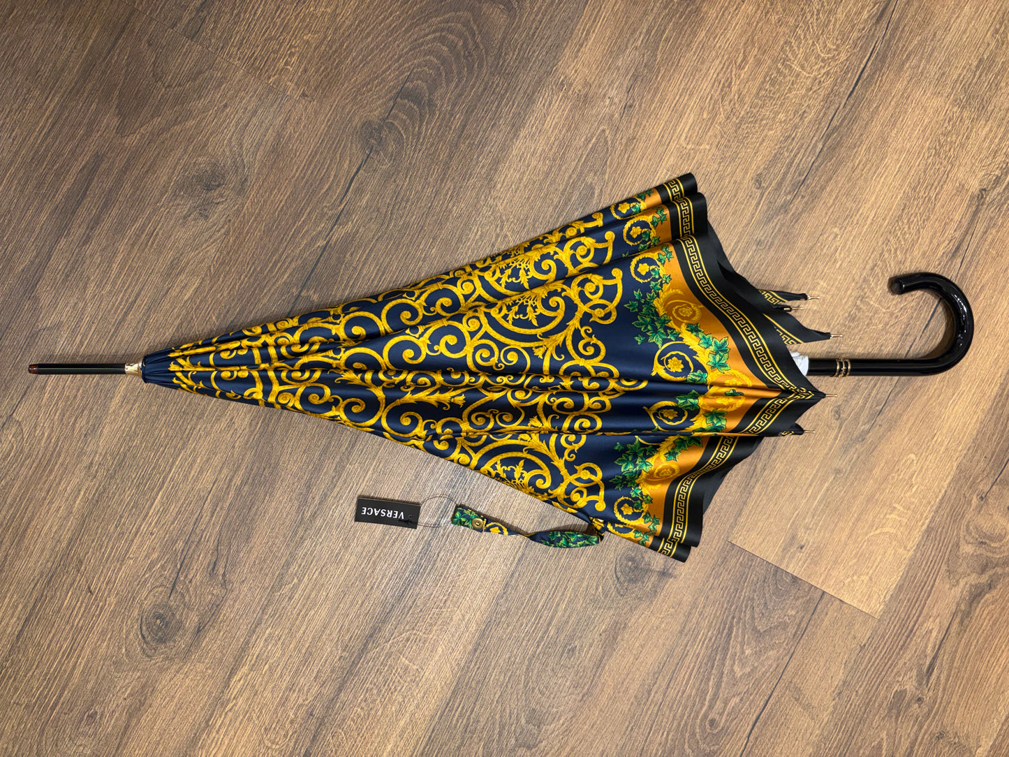 Versace ombrello  barocco blu giallo. Nuovo