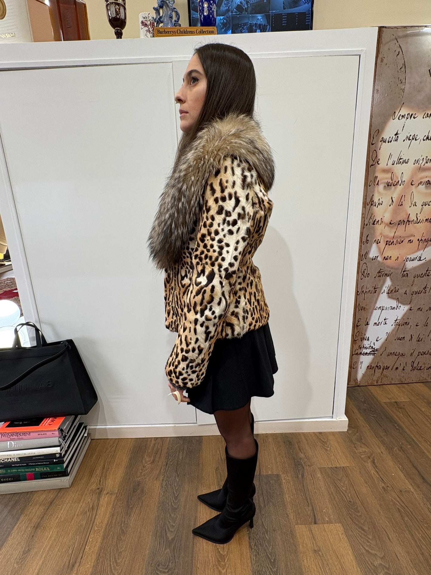 Giacca in lapin e revers in volpe .ita Xs