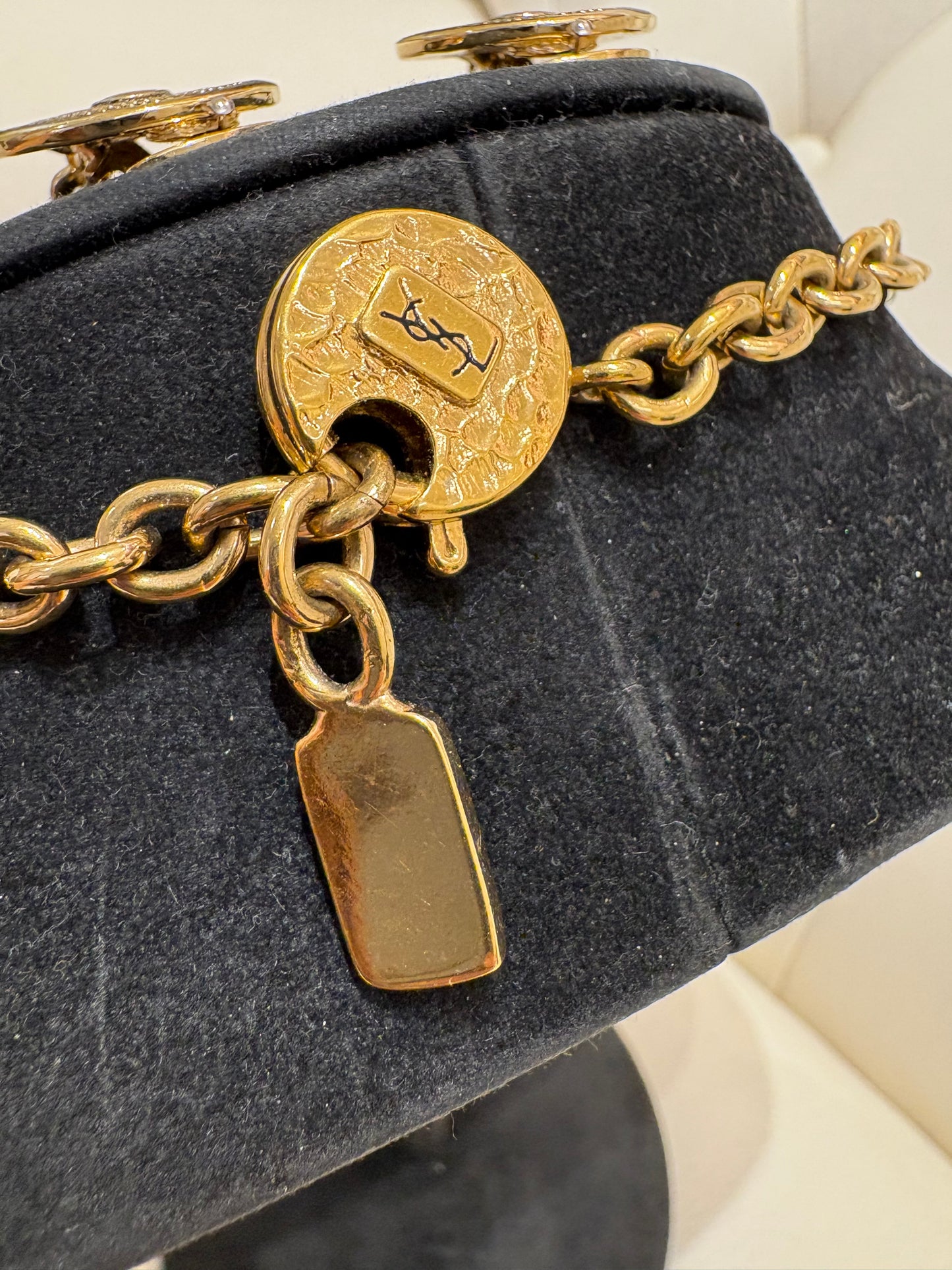 Yves Saint Laurent collana monete vintage