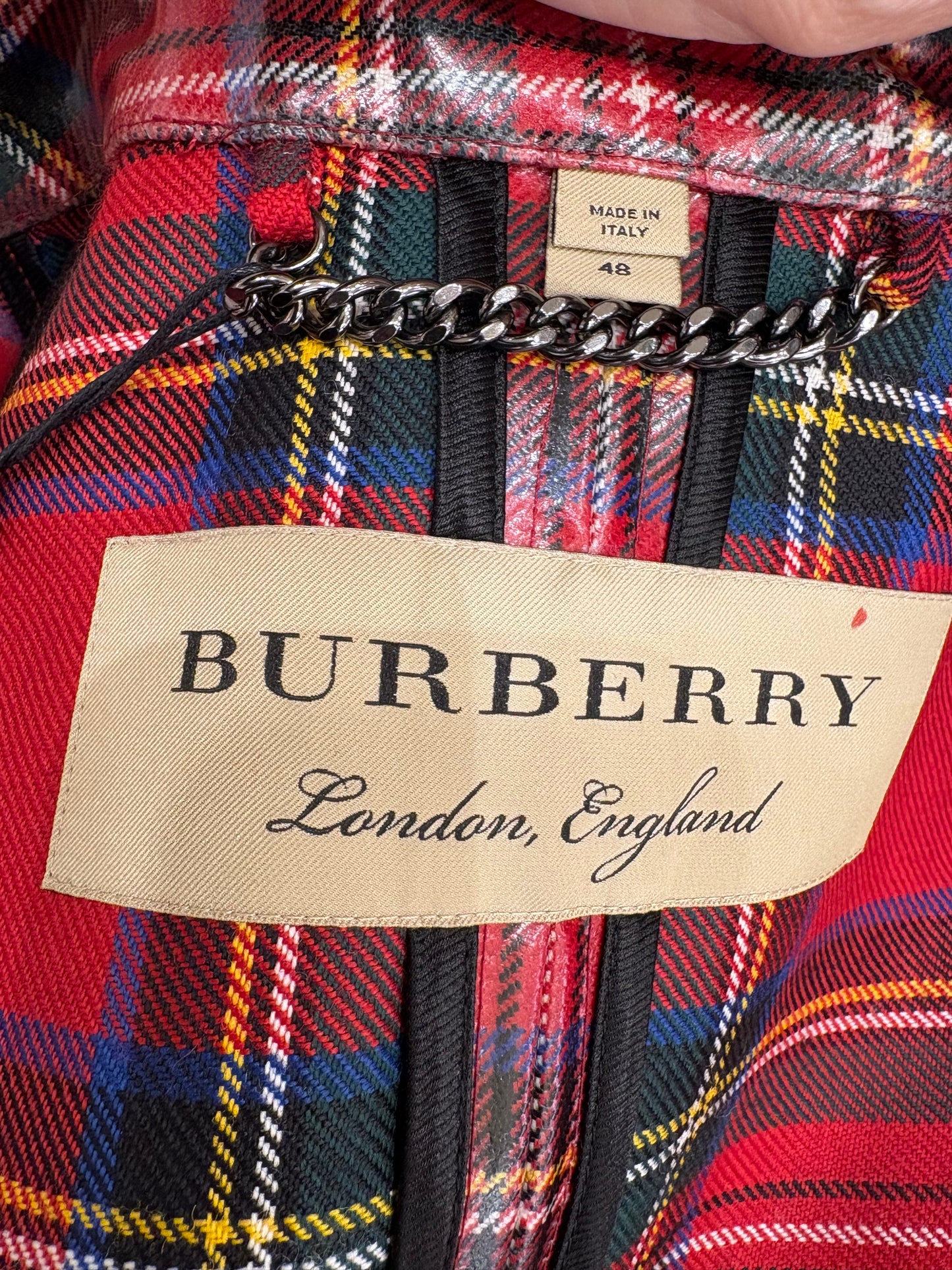 Burberry trench coat  lungo in vinile e lana vergine