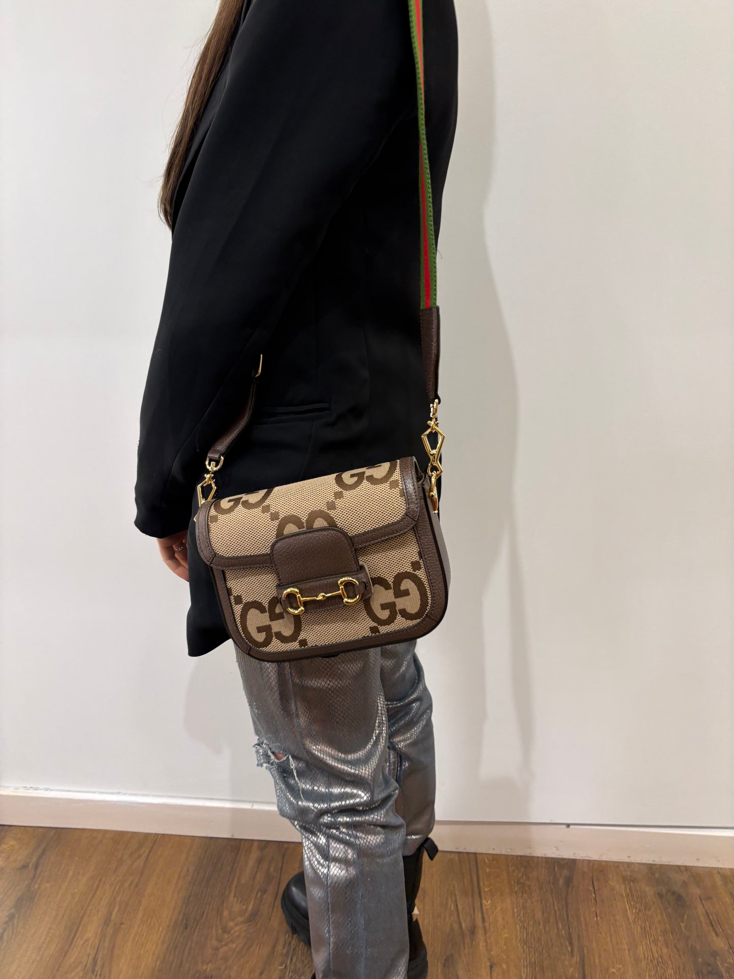 Gucci Horsebit 1955 Jumbo GG nuova