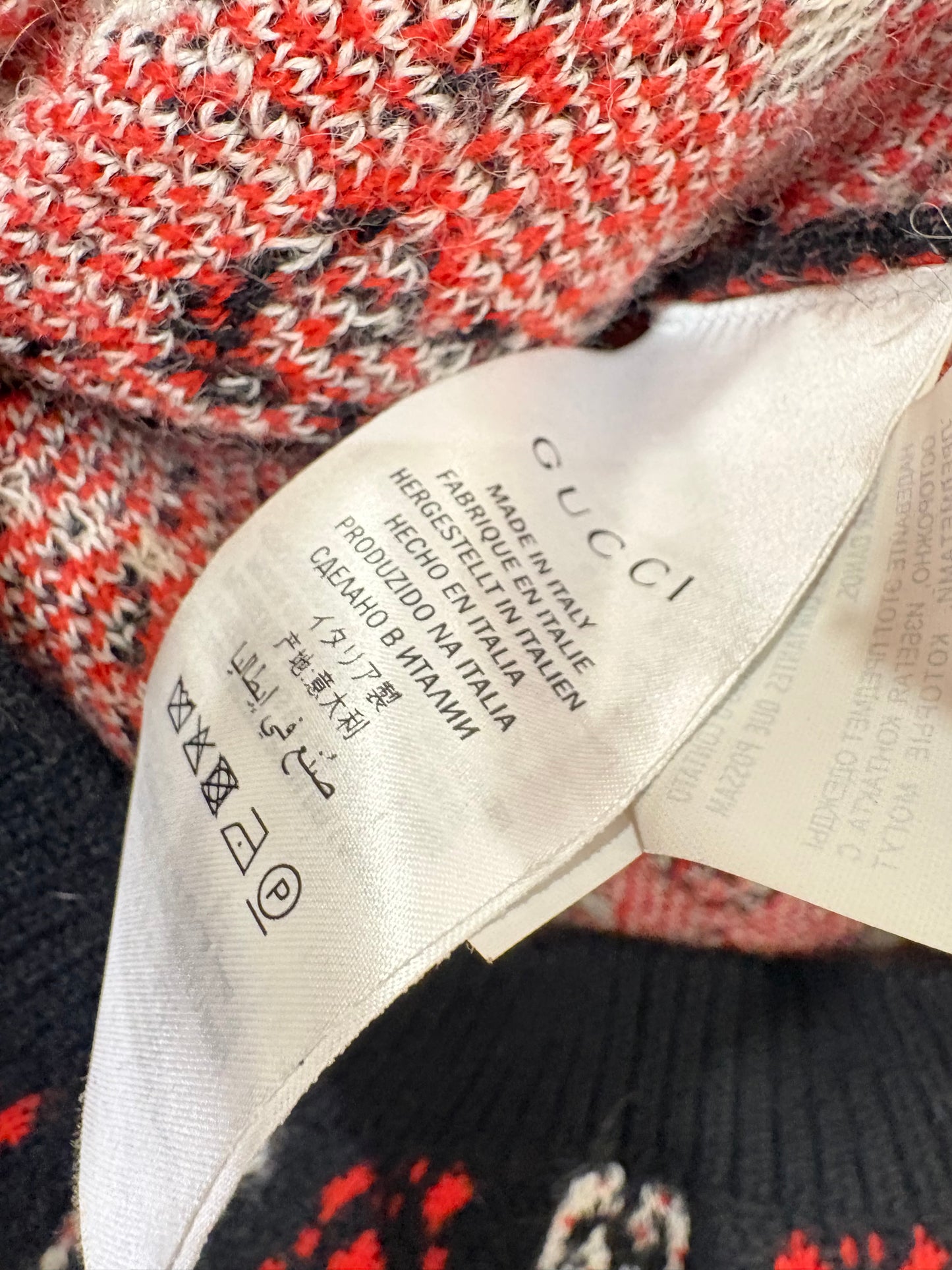 Gucci cardigan lana motivo GG