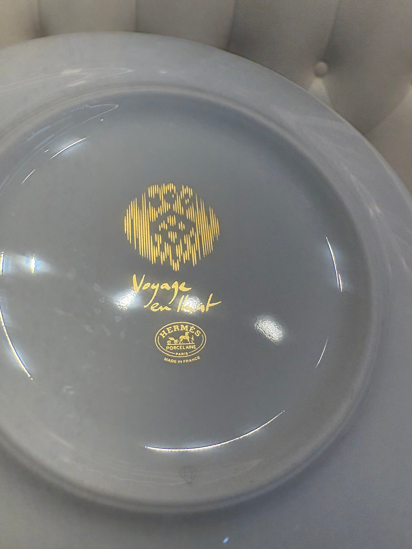 Hermès Vojage En Ikat set piatti porcellana e oro (24 pezzi) nuovo