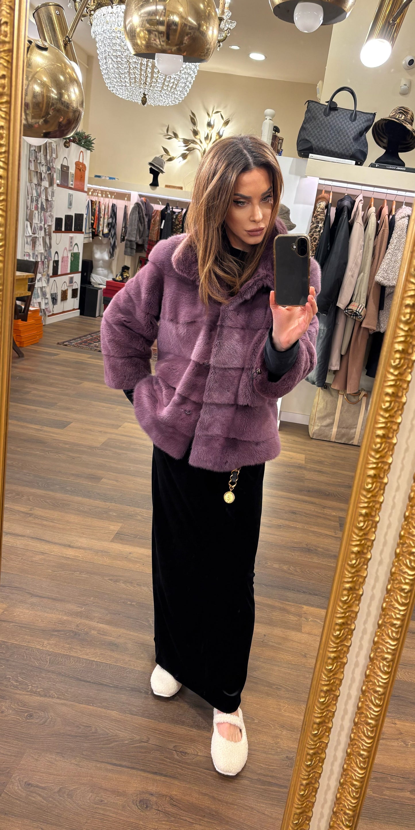 Visone femmina viola S