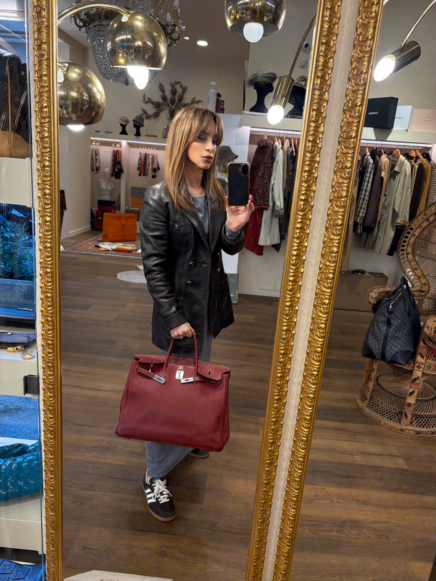 Hermès Paris Birkin 40 rouge granate hw gold
