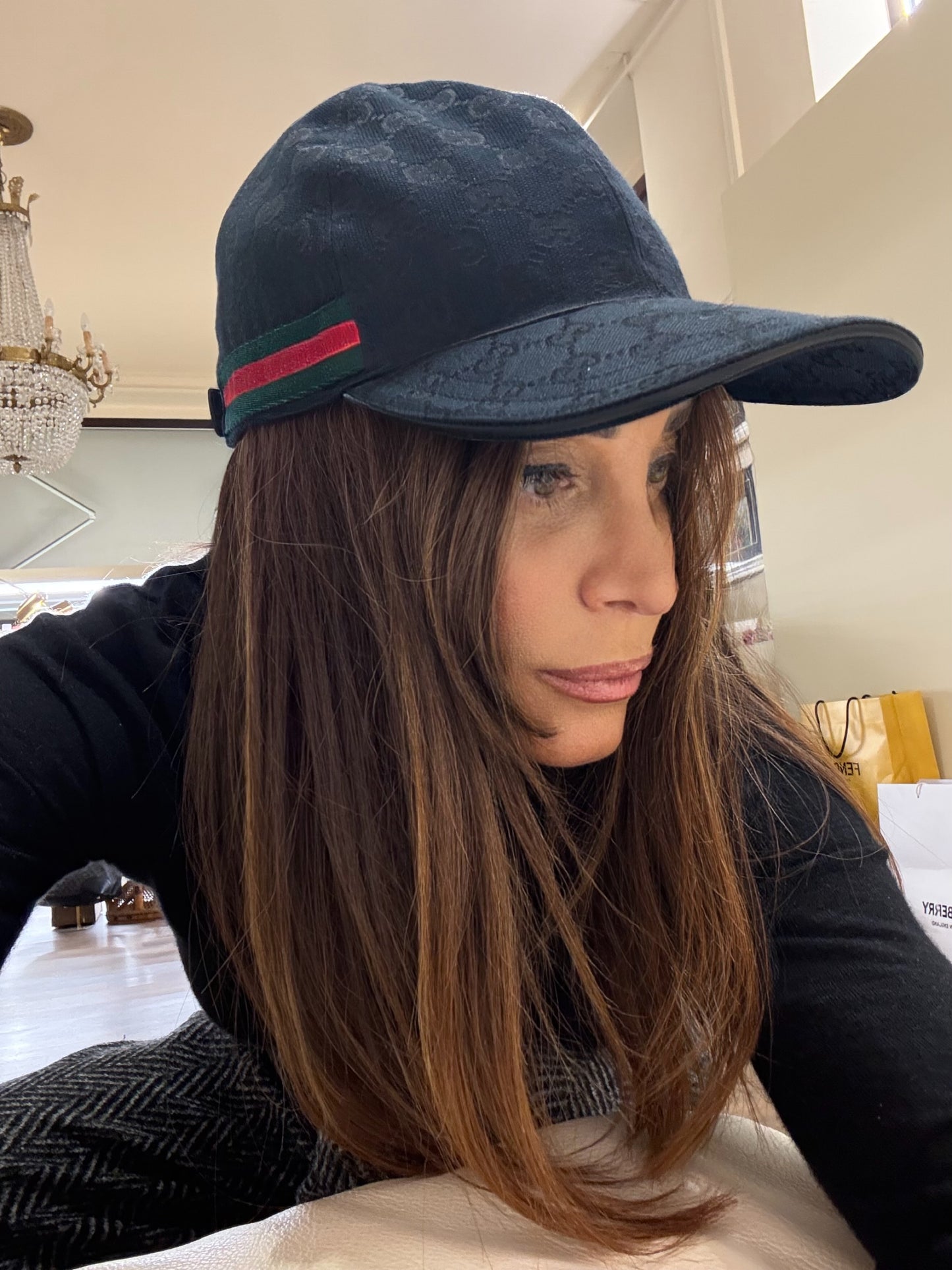 Gucci cappello in tela GG 56/57 mis S