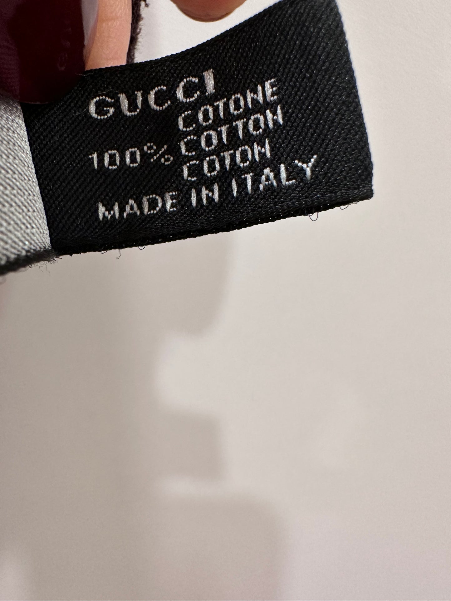 Gucci stola cotone dettagli bambù