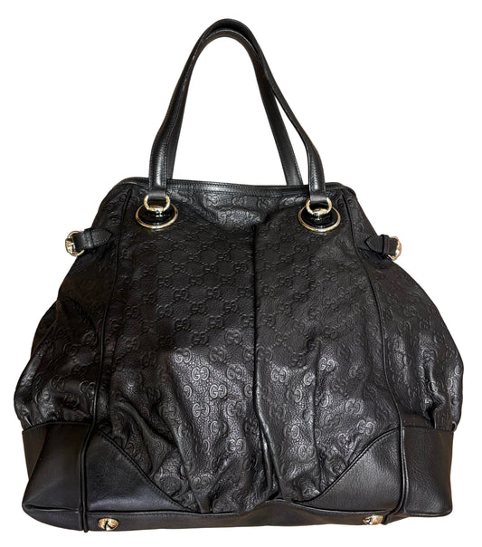 Gucci Full Moon borsa  a spalla in pelle Guccissima