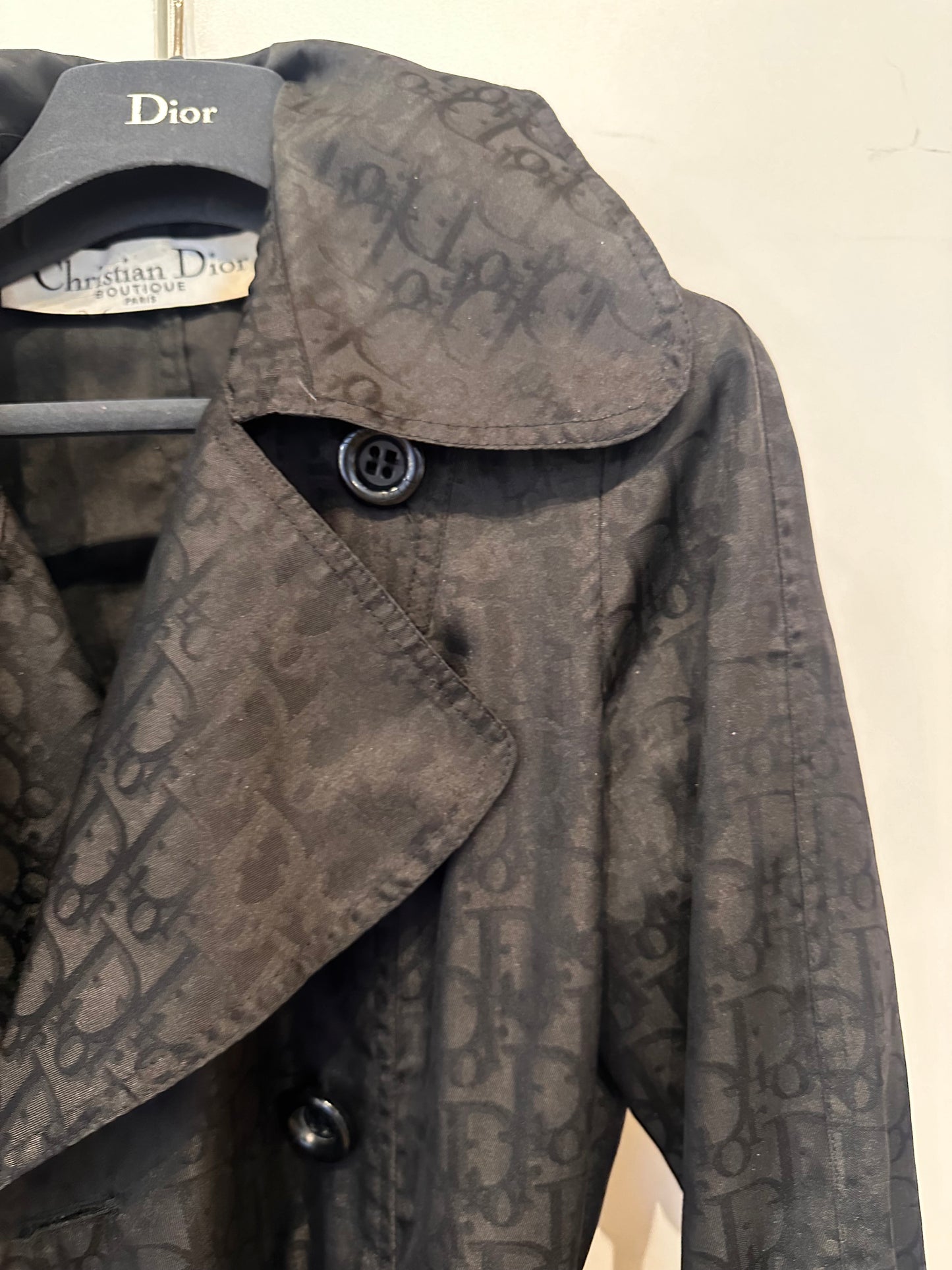 Dior trench sfoderato tecnico con monogram