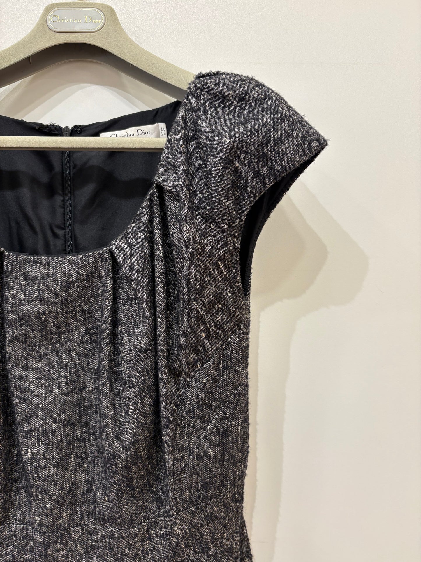 Christian Dior abito tweed in lana