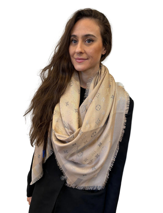 Louis Vuitton scialle So Shine monogram nuovo