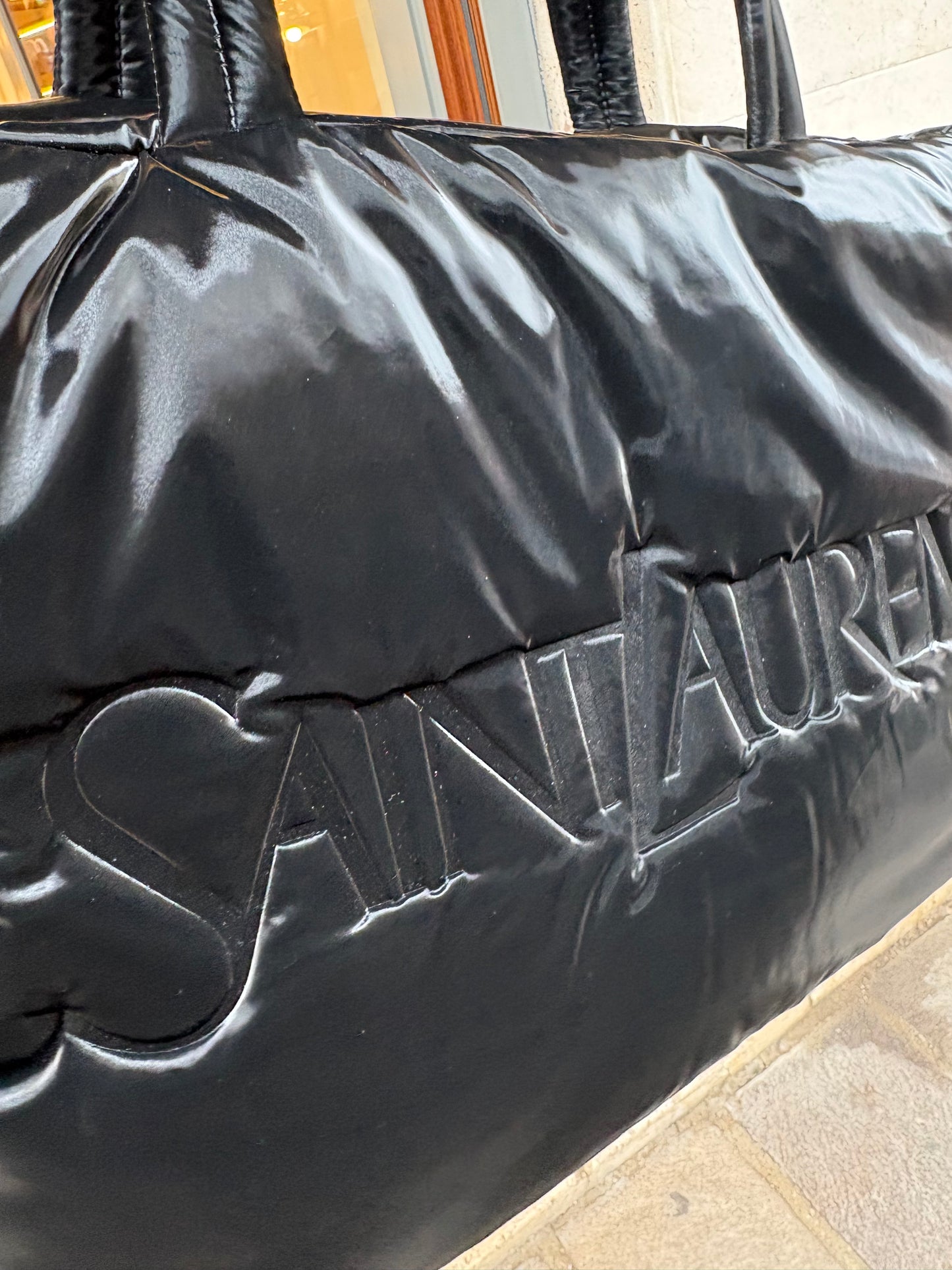 Saint Laurent shopper bag in silktech" trapuntato