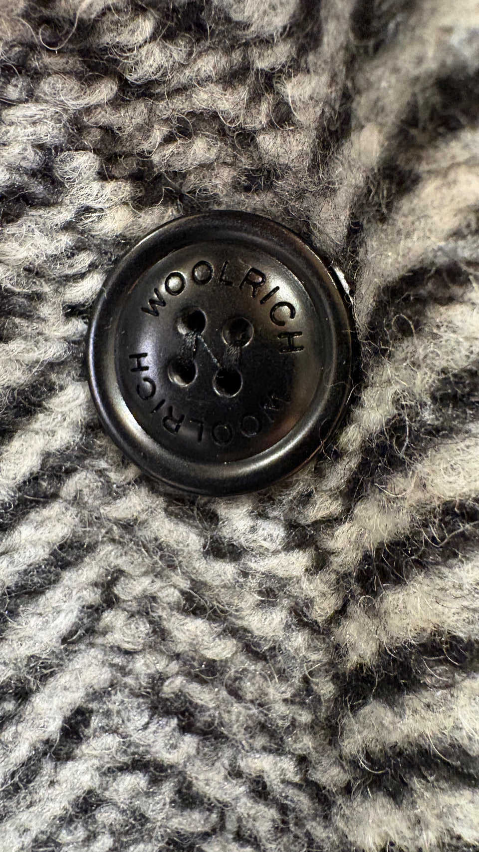 Woolrich cappottino tweed in lana resca doppio petto xs