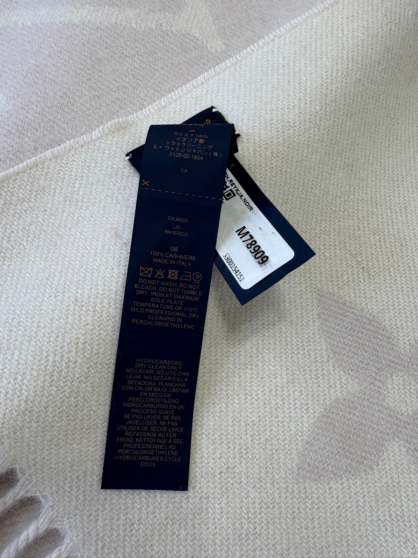 Louis Vuitton sciarpa Reykjavik in puro cashmere nuova