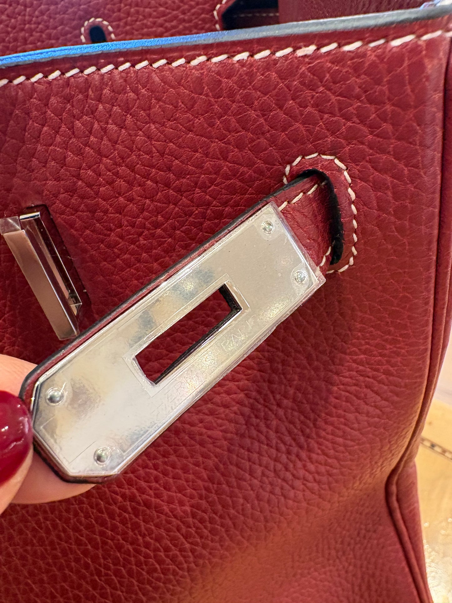 Hermès Paris Birkin 40 rouge granate hw gold