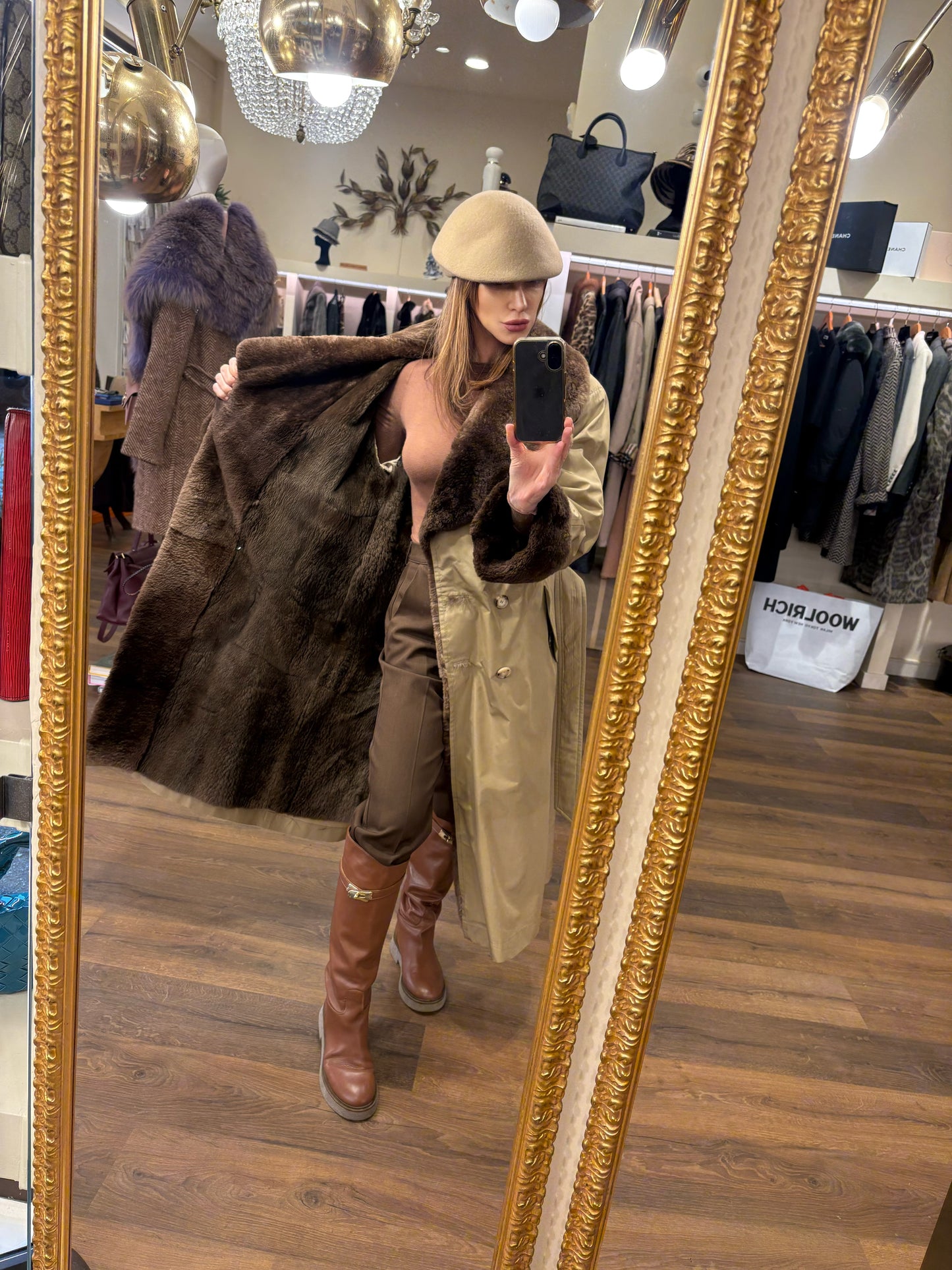 Hermès Fur Trench Coat