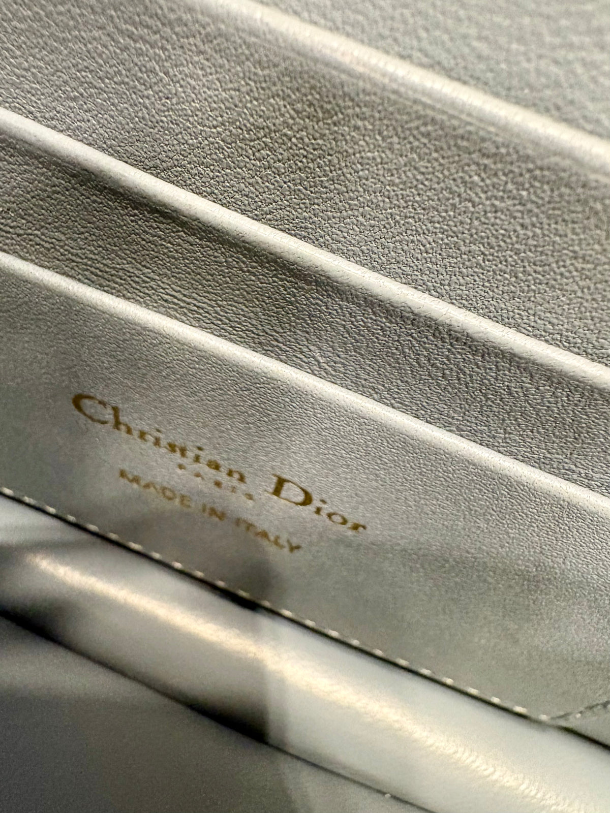 Dior mini borsa My Dior in pelle di agnello Cannage celeste . Nuovo