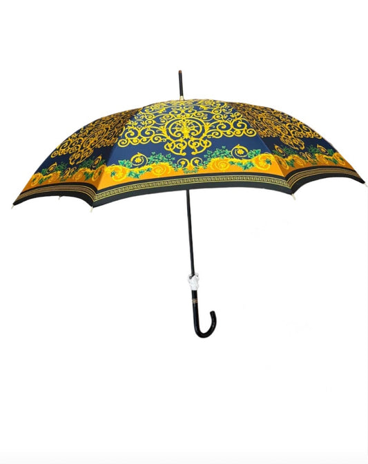 Versace ombrello  barocco blu giallo. Nuovo